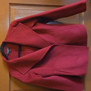 Talbots-Wool blend burgundy short collared jkt Sz SP